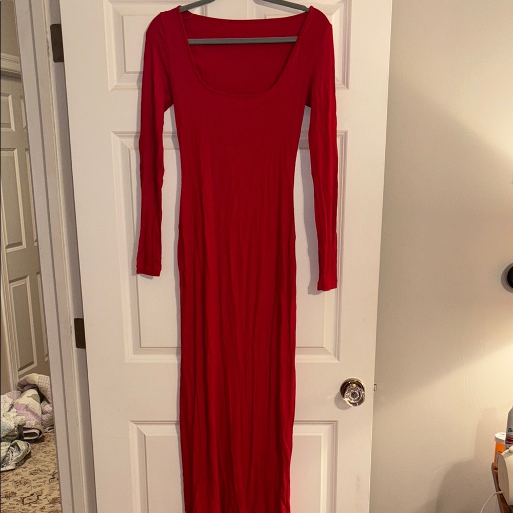 Amazon Red Long Sleeve Bodycon Dress for Night Out